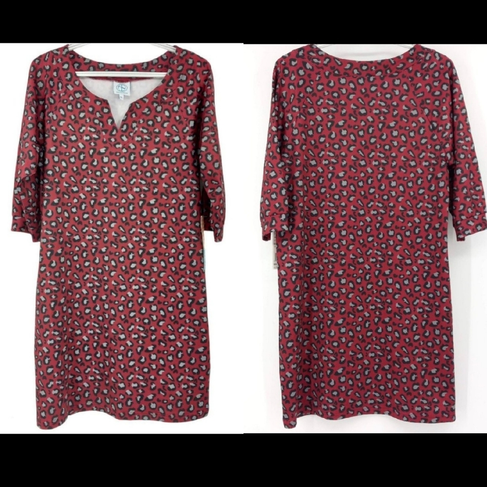 Tracy Negoshian animal print dress, small